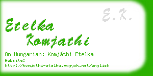 etelka komjathi business card